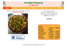 Tablet Screenshot of fatmanpizza.com